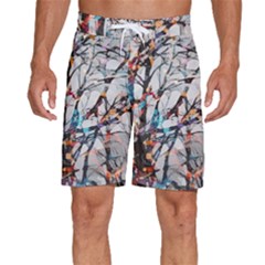 Forest-abstract-artwork-colorful Men s Beach Shorts