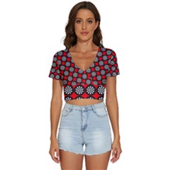 Darts-dart-board-board-target-game V-neck Crop Top by Bedest