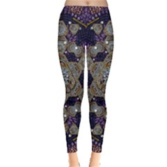 Flowers Of Diamonds In Harmony And Structures Of Love Everyday Leggings  by pepitasart