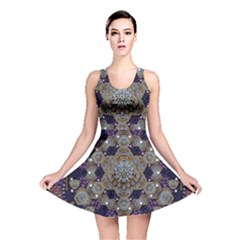 Flowers Of Diamonds In Harmony And Structures Of Love Reversible Skater Dress by pepitasart