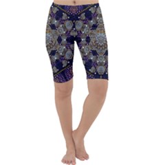 Flowers Of Diamonds In Harmony And Structures Of Love Cropped Leggings  by pepitasart