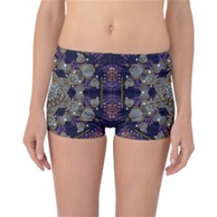 Flowers Of Diamonds In Harmony And Structures Of Love Reversible Boyleg Bikini Bottoms by pepitasart