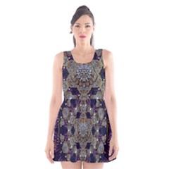 Flowers Of Diamonds In Harmony And Structures Of Love Scoop Neck Skater Dress by pepitasart