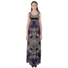 Flowers Of Diamonds In Harmony And Structures Of Love Empire Waist Maxi Dress by pepitasart