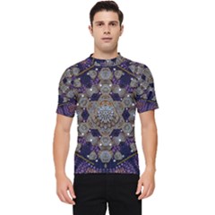 Flowers Of Diamonds In Harmony And Structures Of Love Men s Short Sleeve Rash Guard by pepitasart