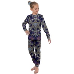 Flowers Of Diamonds In Harmony And Structures Of Love Kids  Long Sleeve Set 