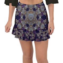 Flowers Of Diamonds In Harmony And Structures Of Love Fishtail Mini Chiffon Skirt by pepitasart