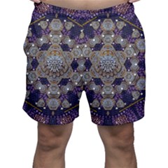 Flowers Of Diamonds In Harmony And Structures Of Love Men s Shorts by pepitasart