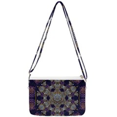 Flowers Of Diamonds In Harmony And Structures Of Love Double Gusset Crossbody Bag by pepitasart