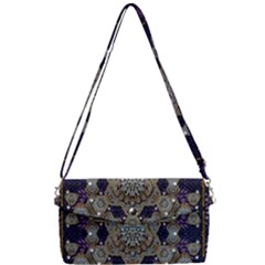 Flowers Of Diamonds In Harmony And Structures Of Love Removable Strap Clutch Bag by pepitasart