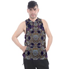 Flowers Of Diamonds In Harmony And Structures Of Love Men s Sleeveless Hoodie by pepitasart