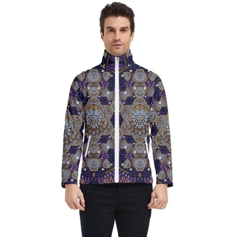 Flowers Of Diamonds In Harmony And Structures Of Love Men s Bomber Jacket by pepitasart