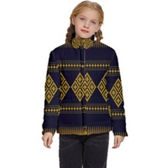 Abstract-batik Klasikjpg Kids  Puffer Bubble Jacket Coat by nateshop