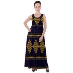 Abstract-batik Klasikjpg Empire Waist Velour Maxi Dress by nateshop