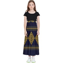 Abstract-batik Klasikjpg Kids  Flared Maxi Skirt by nateshop