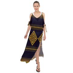 Abstract-batik Klasikjpg Maxi Chiffon Cover Up Dress by nateshop