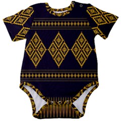 Abstract-batik Klasikjpg Baby Short Sleeve Bodysuit by nateshop