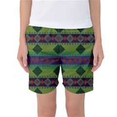 Background-batik 01 Women s Basketball Shorts by nateshop