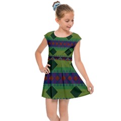 Background-batik 01 Kids  Cap Sleeve Dress by nateshop