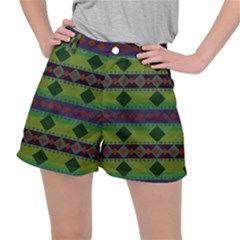 Background-batik 01 Women s Ripstop Shorts by nateshop