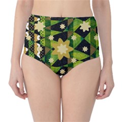 Background-batik 02 Classic High-waist Bikini Bottoms by nateshop