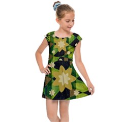 Background-batik 02 Kids  Cap Sleeve Dress by nateshop