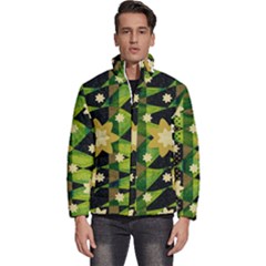 Background-batik 02 Men s Puffer Bubble Jacket Coat by nateshop