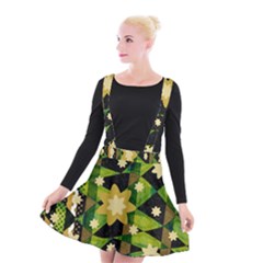 Background-batik 02 Suspender Skater Skirt by nateshop