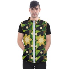 Background-batik 02 Men s Puffer Vest by nateshop