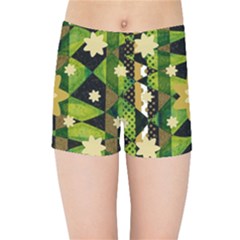 Background-batik 02 Kids  Sports Shorts by nateshop