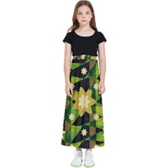 Background-batik 02 Kids  Flared Maxi Skirt by nateshop