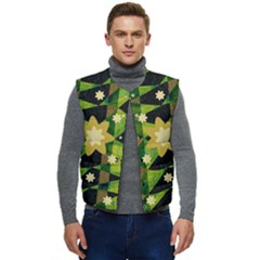 Background-batik 02 Men s Button Up Puffer Vest	 by nateshop