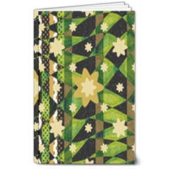 Background-batik 02 8  X 10  Softcover Notebook