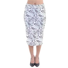 Batik Klasik In Indonesia Velvet Midi Pencil Skirt by nateshop