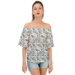 Batik Klasik In Indonesia Off Shoulder Short Sleeve Top by nateshop