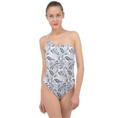 Batik Klasik In Indonesia Classic One Shoulder Swimsuit by nateshop