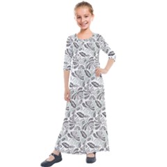 Batik Klasik In Indonesia Kids  Quarter Sleeve Maxi Dress by nateshop