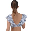 Batik Klasik In Indonesia Plunge Frill Sleeve Bikini Top View2