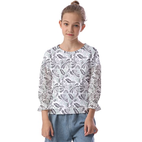 Batik Klasik In Indonesia Kids  Cuff Sleeve Top by nateshop