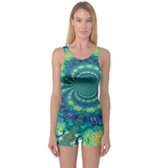 Fractal One Piece Boyleg Swimsuit by nateshop