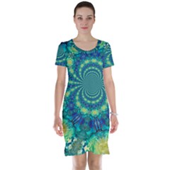 Fractal Short Sleeve Nightdress by nateshop