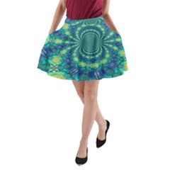 Fractal A-line Pocket Skirt by nateshop