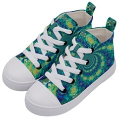 Fractal Kids  Mid-top Canvas Sneakers by nateshop