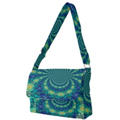 Fractal Full Print Messenger Bag (s) by nateshop