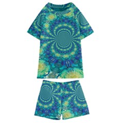 Fractal Kids  Swim T-shirt And Shorts Set by nateshop