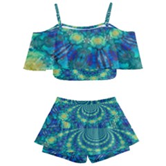 Fractal Kids  Off Shoulder Skirt Bikini by nateshop