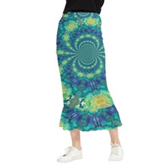 Fractal Maxi Fishtail Chiffon Skirt by nateshop