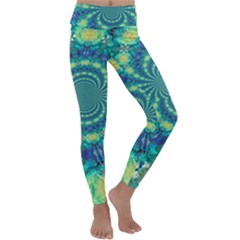 Fractal Kids  Lightweight Velour Classic Yoga Leggings by nateshop