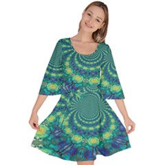 Fractal Velour Kimono Dress by nateshop