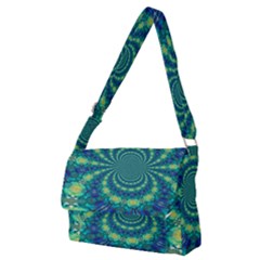 Fractal Full Print Messenger Bag (m) by nateshop